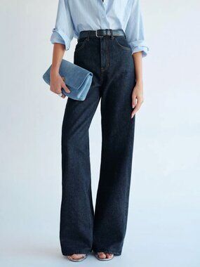 REFORMATION Cary High Rise Slouchy Wide Leg Jeans Ondine NEW NWT